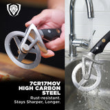 Dalstrong Orbit Razor Pizza Cutter Wheel — 2mm #304 Stainless, Tri-Spoke Rotary, G-10 Handle — For Homemade Pizza, Flatbread, Quesadillas, Pastry & Dough — Thumb Guard + Sheath Included
