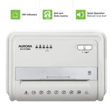 AU1275MA Professional Grade 12-Sheet Micro-Cut Paper and CD/Credit Card Shredder/ 60 Minutes Continuous Run Time, White/Gray Aurora