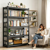 Book Shelf Metal Shelving Storage Shelves 5-Tier Adjustable Tall Bookshelf Organization and Storage