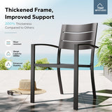 MFSTUDIO 5 Pieces Outdoor Dining Set w/Umbrella for 4