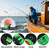 naxepantry 4Pcs Fishing Bite Alarm, Sensitive Electronic Fishing Alarms Indicator, Sound Bite Alert Bell with LED Lights