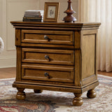 LUXOAK Fully Assembled Solid Wood Nightstand Set of 2 with Storage Drawers