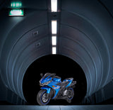 Electric Ride-On Motorcycle for Kids with 12V Motor, Training Wheels, Manual Throttle, Light Up Wheels, Music Player & Headlights - Ages 3-6 (Blue + Plastic + 50-99 pounds)