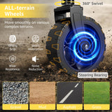 ROSONG Collapsible Wagon Cart with Wheels Foldable - Folding Utility Heavy Duty Wagons Carts for Grocery Sports Garden Shopping Camping Wheelbarrows (Black, 90L)