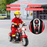 Costzon Kids Motorcycle, 6V Battery Powered Ride on Chopper Motorcycle w/Horn, Headlight, 3-Wheel Stable Ride on Toys, Electric Toddler Motorcycle for Kids, Gift for Boys Girls (Fire Red)