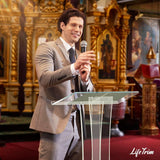 Podium Stand Portable Pulpits for Churches Clear Podium Lectern Shtender Hostess Stand