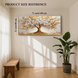 SERIMINO Framed Tree of Life Wall Art, Golden Tree Canvas Prints 32x71Inch