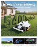 Mammotion LUBA 3 AWD 5000 Robot Lawn Mower, Perimeter Wire Free for 1.25 Acres, All-Wheel-Drive for 80% Slopes, 360° LiDAR+NetRTK+AI Vision, 50 Multi-Zone Management, Cutting Height 1.0"-2.7"