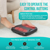 Snailax Shiatsu Foot Massager with Heat, Washable Cover Kneading Foot & Back Massager, Heated Feet Warmer, Electric Feet Massager Machine for Plantar Fasciitis