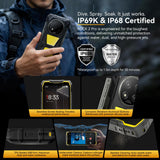 Blackview Rock 2 Pro 5G Rugged Phone Android 16, 15000mAh/33W Dual 400LM Camping Light, 32(8+24) GB+256GB/2TB Rugged Smartphone Unlocked Gemini AI, 16MP+13MP 6.67" 2.4K 120Hz Glove Mode/NFC