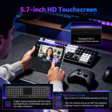 Tylvx Mini PC 5.7" Touchscreen Handheld Computer, 8GB RAM 256GB SSD, N95 up to 3.4GHz, Win 11, Backlit Keyboard, WiFi6 BT5.2, Dual Type-C, HDMI 2.1 DP, Small Portable PC