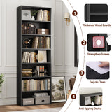 82" Tall Bookshelf, 7-Tier Open Shelves Bookcase, Freestanding Display Storage Shelves
