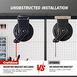 Retractable Air Hose Reel | Rewind 50 ft x 3/8 in Hybrid Air Hose Max 300PSI | Heavy Duty Air Compressor Hose Reel with Auto Rewind and Bracket | Ceiling|Wall Mount for Garage | Workshop | Home Studio