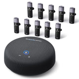 CS02 Conference Speaker and Microphone, 10 Wireless Mics 360 Degree Pickup