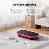 MERACH Vibration Plate Exercise Machine, Vibration Plate 440 Lbs Capacity, Bluetooth and Silicone Pedal, Stimulate Deep Fat, Vibration Plate (Magenta)