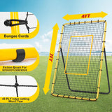 Volleyball Rebounder Net 7x4 ft -5 Angles Adjustable, Outdoor Portable or Home Training Equipment, Backyard Volleyball Trainer with Rebound Net, with Travel Bag (4X6.9)