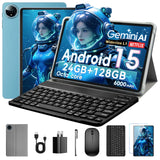 10 Inch Tablet, Android 15 with 24GB RAM + 128GB ROM (1TB Expandable), Octa-Core