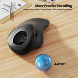 Nulea M505A Wireless Trackball Mouse Ergonomic 44mm Index Finger Control