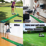 Y-Nut Putting Game, Indoor Green Putting Game Set, Detachable Golf Putting Mat - Includes 1 Putter, 6 Golf Balls, 3 Golf Cups, 1 Bag for Home Office Backyard with Family/Friends