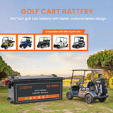 CHINS 48V Lithium Battery Golf Cart 105AH, Includes 18A Charger, Monitor