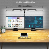 Transformable LED Desk Lamp, 41.5" Large Architect Desk Lamp with Clamp, 3 Light Bars Desk Light for Home Office EPABINA