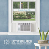 12,000 BTU Window-Wall Air Conditioner with 11,000 BTU Supplemental Heating and Dehumidification, 230V, Window Keystone