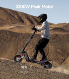 NAVEE XT5 Pro Electric Scooter, 30 mph Speed, 46.6 Miles Range, 2200W Peak Motor, Dual Damping Arm Suspension & Disc Brake, Fast Charging, Adults Teens, 12" Off-Road Tires, Heavy Duty