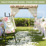 Easel Stand for Sign, Black Metal Display Easel for Wedding & Posters