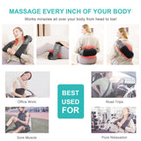 Neck Massager, Portable Electric Shiatsu Back Massage Device with Heat, Deep Tissue 3D Kneading Pillow for Muscle Pain Relief Medcursor