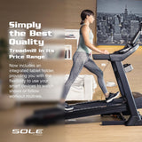 Sole Treadmill F63, Foldable Treadmills for Home Use, Bluetooth, Wide Speed Range, Treadmill Foldable, Treadmills with Incline, Home Exercise Treadmill (Sole F63)