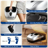 Musugy Shiatsu Foot Massager with Heat : 2026 Upgraded Deep Kneading Foot Massager Machine with Vibration & Compression for Plantar Fasciitis & Neuropathy - Relax for Office Home Use, Silver