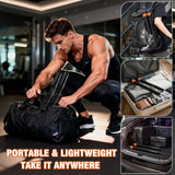 Flexella Ropeless Battle Ropes with Adjustable Weights, Portable Cordless Battle Ropes for Home Gym, HIIT & Low Impact Cardio Workouts, Compact Gym Equipment for Men & Women (Black)