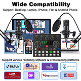 Podcast Equipment Bundle for 2, V8s Voice Changer with BM-800 Podcast Microphone Bundle - Studio Condenser Microphone Perfect for Podcasting, Recording, Singing, Streaming and Gaming sktome