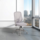 Office Star Products Ventilated Seating, Mesh Back Manager's Office Chair, Height-Adjustable Arms, Professional Office Seating, Lumbar Support, Grey