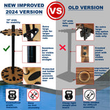 Rush Creek Creations 24 Rod Fishing Pole Holder - 360° Rotating Rack for Garage Organization and Storage, Reels, Gear, Accessories, Tackle Box