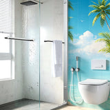LOHCEH Shower Door Double Sliding,56-60.in Wx60 in.H Semi-Frameless Shower Door,1/4 Inch Clear Tempered Shower Glass Doors with Explosion-Proof Film,Brushed Nickel