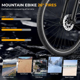 Movcan V80 Electric Bike for Adults - 1000W Motor -28MPH -70 Mile Range