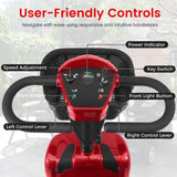MobiCyc 4 Wheel Mobility Scooters for Seniors - Up to 20 Miles Range,Folding Powered Mobility Scooter Device w/600WH Battery,Only 58 lb Weight, Dual Basket, 300 lb Capacity, Compact