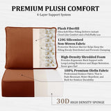 LOOFRA 6" Thick Outdoor Chair Cushions, 24 x24 Inch Patio Furniture Cushions Set of 6 with Water Resistant & Removable Cover, UV Resistant, 30D High Density Sponge Patio Cushion