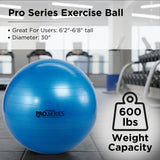 Theraband 23045 Exercise and Stability Ball for Improved Posture, Balance, Core Fitness, Coordination and Rehab, Blue, 75cm Diameter