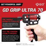 GD GRIP ULTRA 70 (44~154 lb) Hand Grip Strengthener, Adjustable Hand Strength Trainer Hand Gripper Wrist Forearm Trainer Arm wrestling Exerciser for Athlets GD