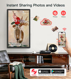 BIGASUO 32" Large Digital Picture Frame with FHD 1920x1080 Touch Display