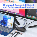 Surface Docking Station, Triple Display Dual 4K HDMI & VGA, 12-in-1 Surface Pro Dock for Microsoft Surface Pro