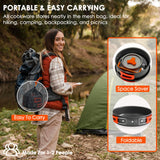20Pcs Camping Cookware Mess Kit, Non-Stick Lightweight Camping Pots and Pans JUSFANE