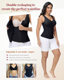 SHAPSHE Waist Trainer for Women Corset Shapewear Tummy Control Cincher Workout Sport Girdle With Adjustable Straps BLK/X-Small