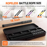 LunaHush Ropeless Battle Ropes for Home Gym, 3 Adjustable Resistance, Heavy Duty Cordless Battle Ropes for HIIT, Full Body Workout, Men & Women, Black