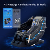 4D Massage Chairs Full Body 57" SL-Track Zero Gravity Massage Chair Recliner Shiatsu with Heat, AI Voice Control, Foot Roller & 3-Zone Heating - Home Electric Massager for Mom/Wife/Dad/Home Office