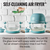 Non Toxic Air Fryer™ - Glass AirFryer 5 Quart w/ 360 Visibility, Self-Cleaning, 400F Vortex Air Fryer for Even Cooking, BPA-Free Teflon Free, 9-in-1 Functions, Rotisserie, Roast, Bake, Black
