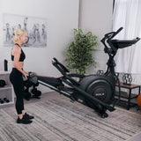 Elliptical Machine: E25 Elliptical Gym Equipment for Home and Studio, Exercise Equipment with 7.5" LCD Display, Tablet Holder, Adjustable Resistance, Power Incline and Heart Rate Monitoring (E25) SOLE