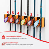 Wall Mounted Fishing Rod Holder for Garage | Holds Up to 6 Rods or Combos, Fits Most Fishing Poles（2 Pack） PROBITE
